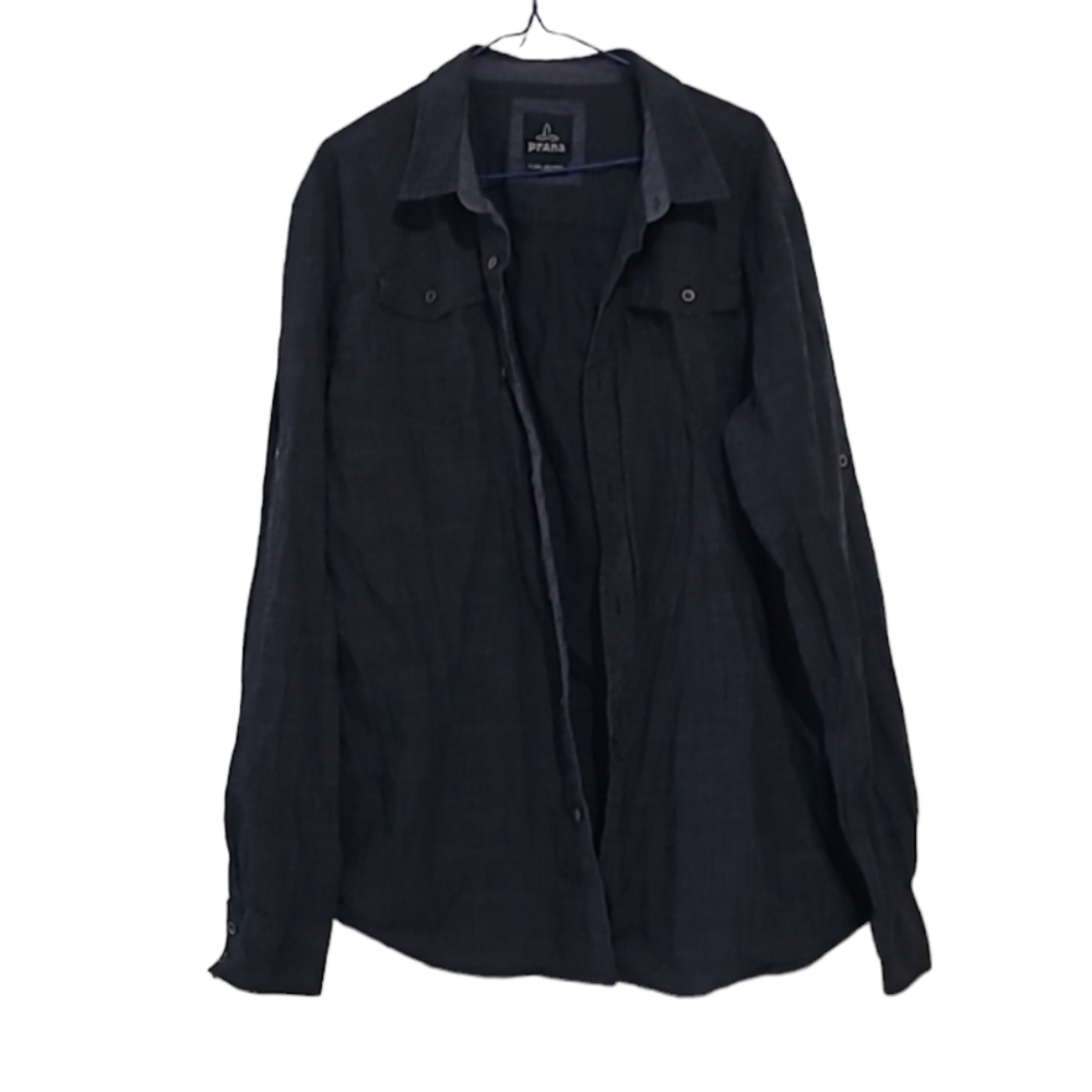 Prana Organic Cotton Roll Up Sleeve Button Down Shirt